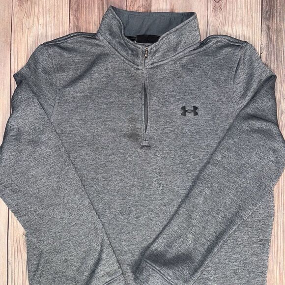 Men’s Under Armour Golf Large Loose Fit Heatgear Grey Pullover - Picture 1 of 11